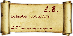 Leimeter Bottyán névjegykártya